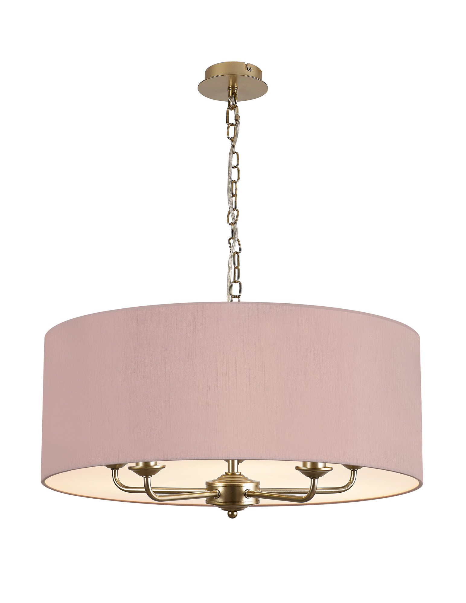 Banyan 60cm 5 Light Pendant Champagne Gold; Raw Cocoa